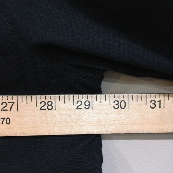 Old Navy Mandarin Collar Button Up Swing Blouse Womens XXL Tall Black Minimalist - Picture 4 of 12